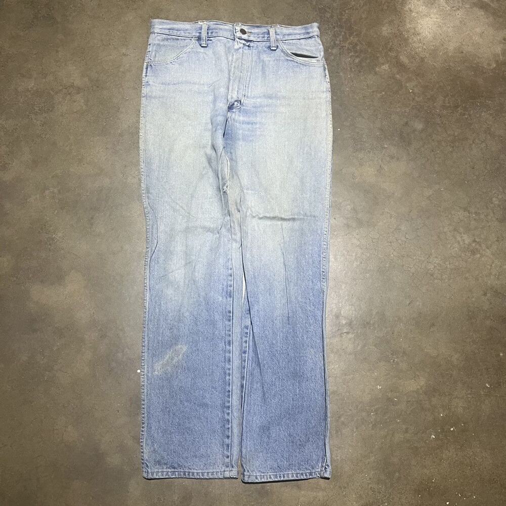 Vintage 70s Rustler Light Wash Western Straight Jeans 32x32